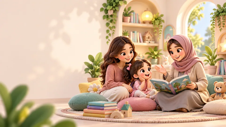 تصویرسازی روال خواب آرام برای کودکان پیش‌دبستانی